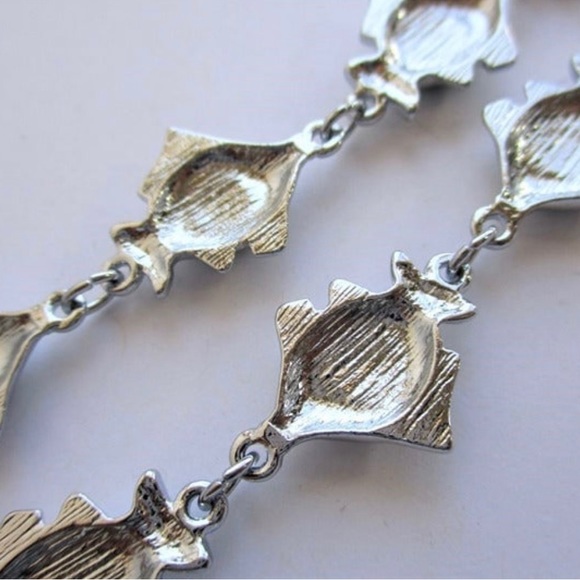 🆕 Blue Abalone Paua Shell Tropical Fish Charm Silver Tone Bracelet - Picture 7 of 8